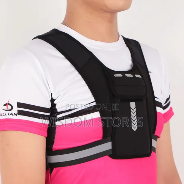 Sublimation Athletic Reflective Running Vest with Phone Holder - 1