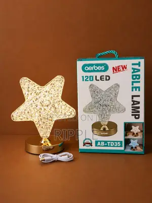 AERBES AB-TD35 Rechargeable Crystal Star LED Table Lamp