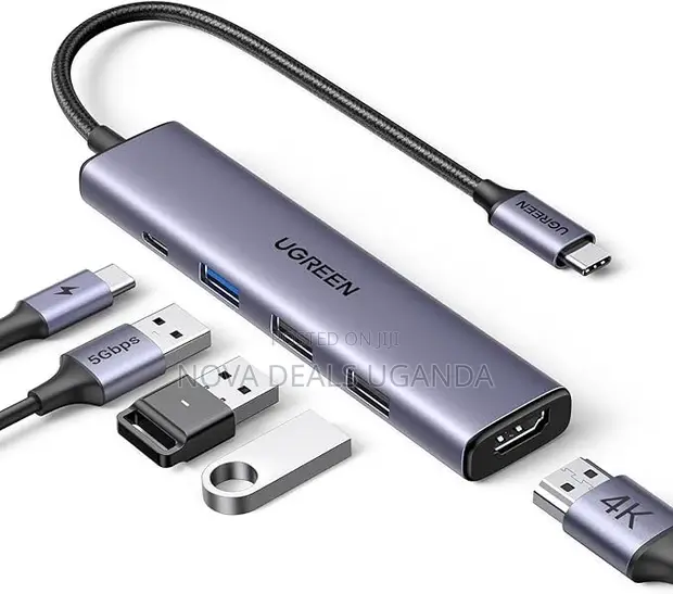 Ugreen 5-in-1 USB-C Multifunctional Adapter 100W Fast Charger - 1