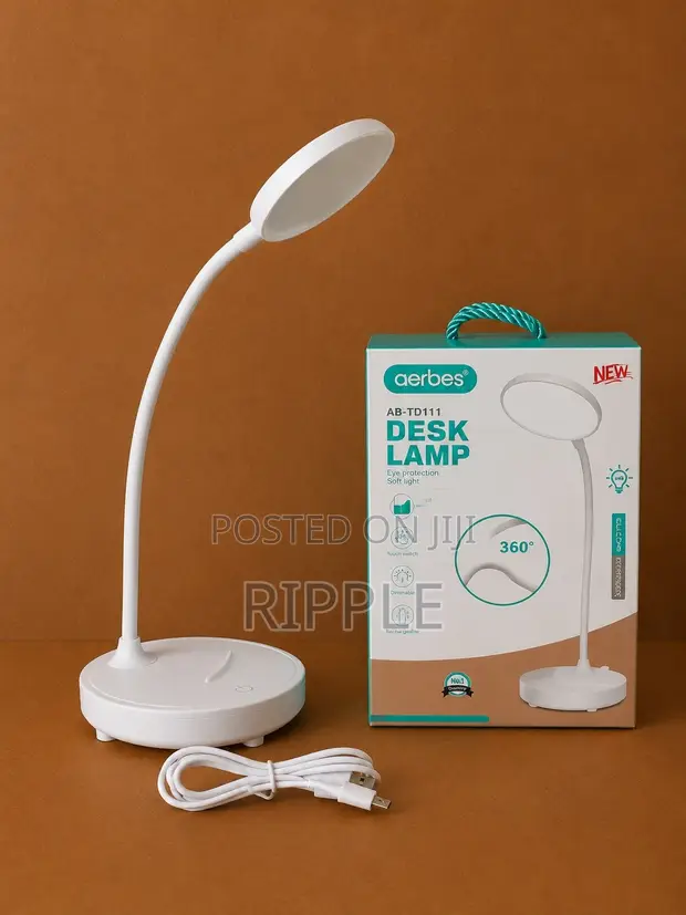 Aerbes AB-TD111 Portable LED Desk Lamp, 1200mAh Rechargeable - 1