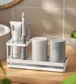 Rustproof Bathroom Toothbrush Holder with Drain Tray - 2
