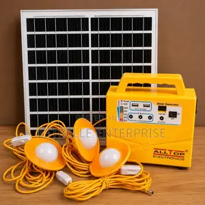 20W Portable Solar Lighting Kit with 3 Bulbs & Phone Charging