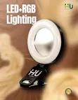 HU Portable LED RGB Fill Ring Light with 3 Colour Modes, 180° Rotation - 1