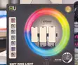 HU 18-inch Premium Ring Light with 3 Phone Stands, 2 USB Ports - 2