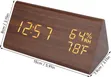 Triangular Wooden LED Clock - 2