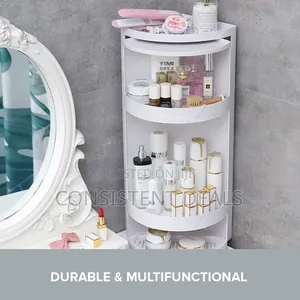 4-Layer Rotatable Bathroom & Kitchen Corner Shelf