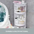 4-Layer Rotatable Bathroom & Kitchen Corner Shelf - 1