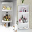 4-Layer Rotatable Bathroom & Kitchen Corner Shelf - 2