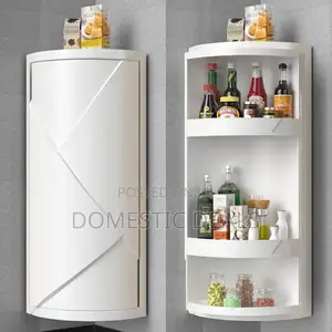 4-Layer Rotatable Bathroom & Kitchen Corner Shelf