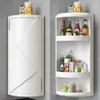 4-Layer Rotatable Bathroom & Kitchen Corner Shelf - 1