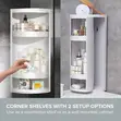 4-Layer Rotatable Bathroom & Kitchen Corner Shelf - 2