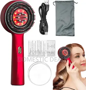 Electric Scalp Massager Comb with Red Light Hair Therapy