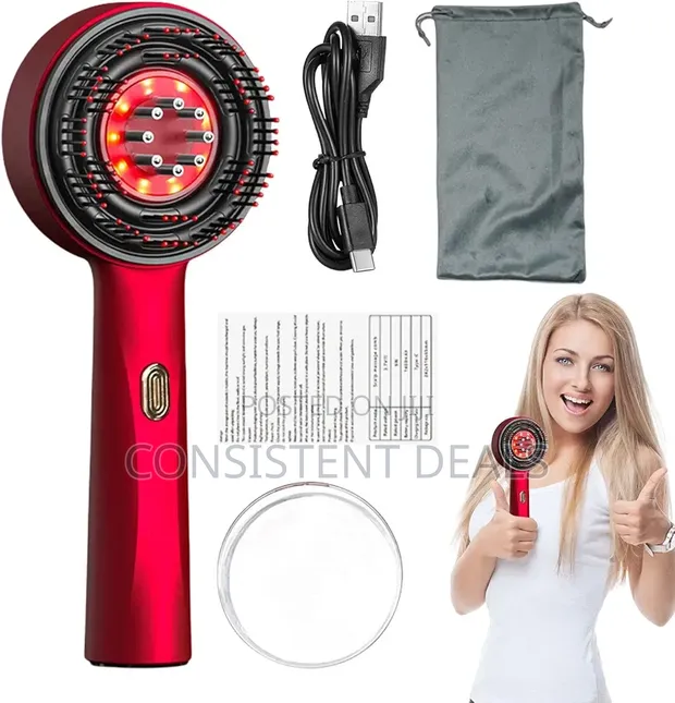Electric Scalp Massager Comb with Red Light Hair Therapy - 1