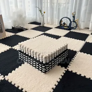 10pcs Interlocking Plush Foam Carpet Tiles