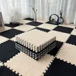 10pcs Interlocking Plush Foam Carpet Tiles - 1