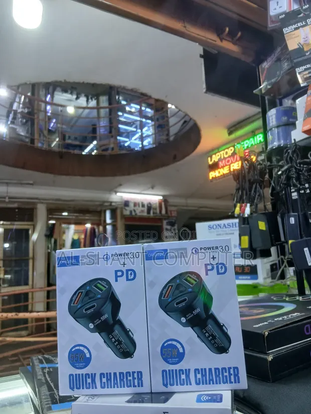 55W Quick Car Phone Charger with QC 3.0 & PD - 1