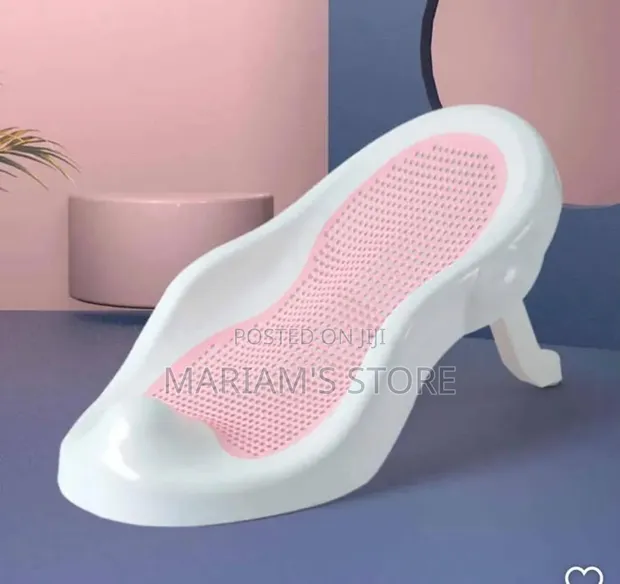 Safe-O-Kid Baby Bather - White Frame, Pink Mesh - 1