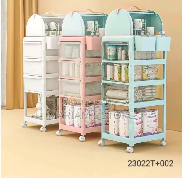 Multi-layer Baby Storage with Draining Drawers - 1