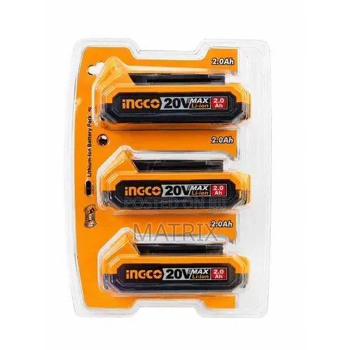 Ingco Rechargeable Battery 20V 2.0Ah Power Tool Battery Pack - 1