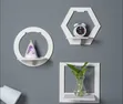 White Geometric Floating Wall Shelf - 1