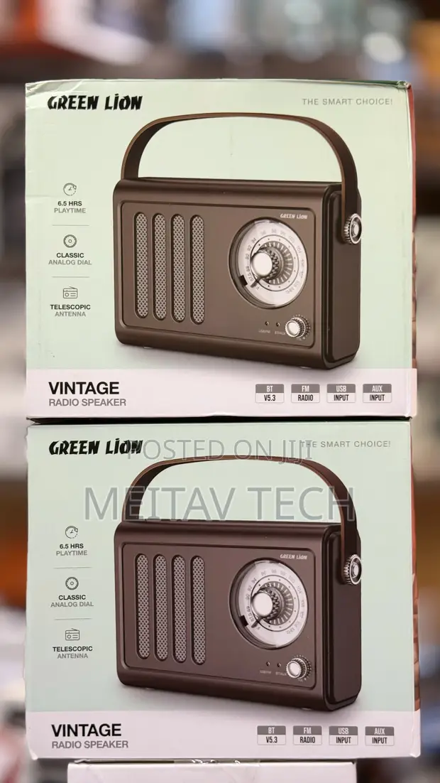 Green Lion Vintage Radio Speaker with Bluetooth - 1