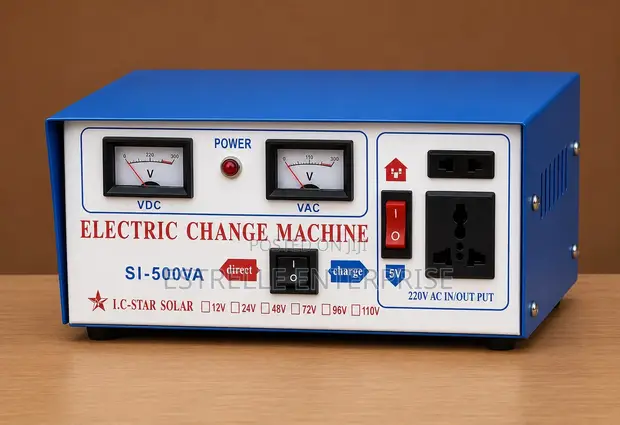 500W Solar Inverter with AC-DC Charger Backup Power - 1
