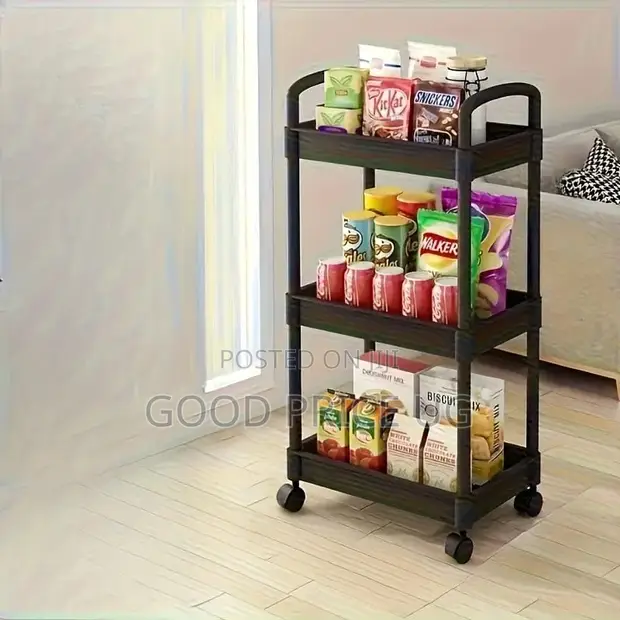 3-Tier Rolling Utility Storage Cart - 1