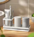 Rustproof Bathroom Toothbrush Holder with Drain Tray - 2
