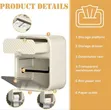 Toilet Paper Holder with Shelf & Drawer - 3