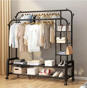 Double Pole Clothes Rack