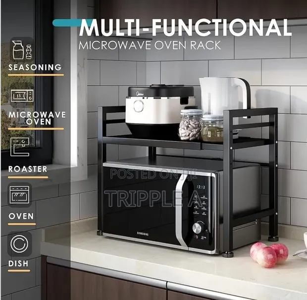 Adjustable Microwave Organizer - Brand New - 1