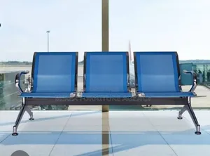 Brand New Blue Three-Seater Waiting Chair