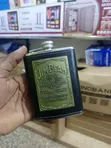Portable Hip Flask (8oz) with Jim Beam Emblem - 1
