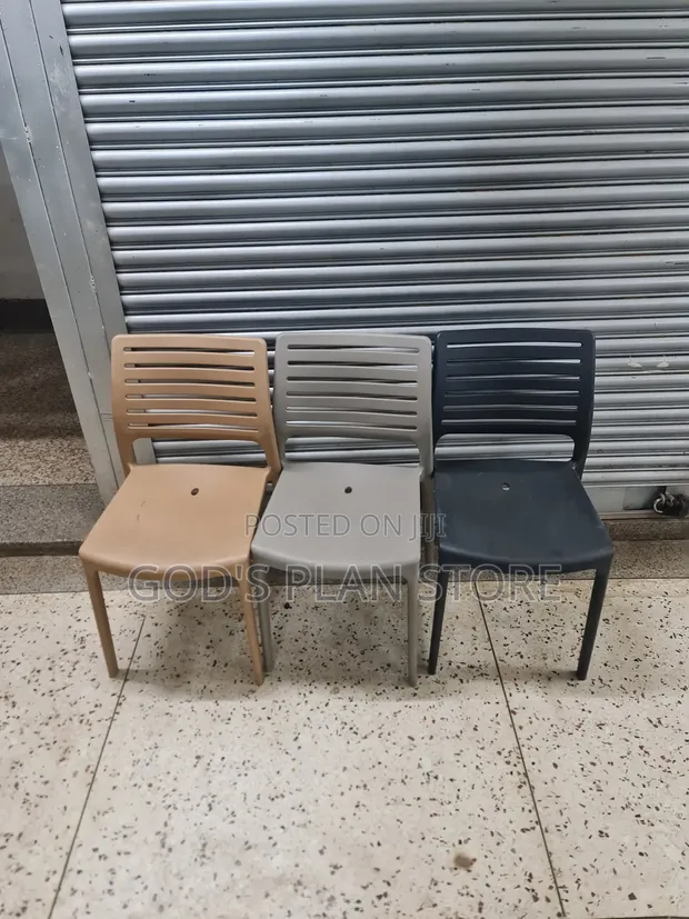 Patio Perch Plastic Chairs - Black - 1
