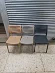 Patio Perch Plastic Chairs - Black - 3