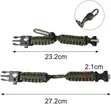 5-in-1 Paracord Survival Bracelet with Compass & Whistle (2pc) - 1
