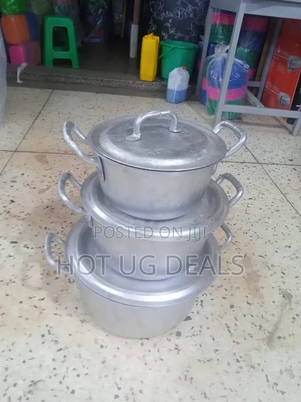 Dongolo Heavy Aluminum Saucepan Set - Silver - 1