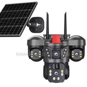 Solar Wireless Security Camera - 4MP, PTZ, Two-Way Audio