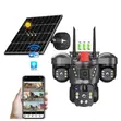 Solar Wireless Security Camera - 4MP, PTZ, Two-Way Audio - 4
