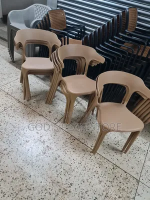 YZ002 Plastic Dining Chairs (Brown, Set of 4)