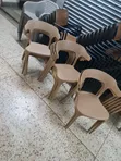 YZ002 Plastic Dining Chairs (Brown, Set of 4) - 2