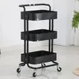 3 Layer Metallic Rolling Utility Cart - 2