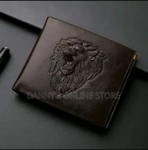 3D Embossed Lion Three-Fold Wallet for Men