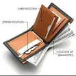 3D Embossed Lion Three-Fold Wallet for Men - 3