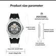 Pintime Men's Quartz Watch - 12-Sided, Silicone Strap, Luminous - 2