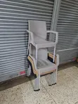Nest Outdoor Plastic Chairs with Steel Legs - 2