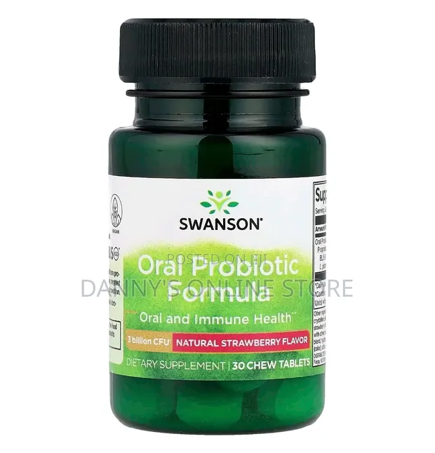 Swanson Oral Probiotics, 3 Billion CFU, Strawberry, 30 Chew Tablets - 1