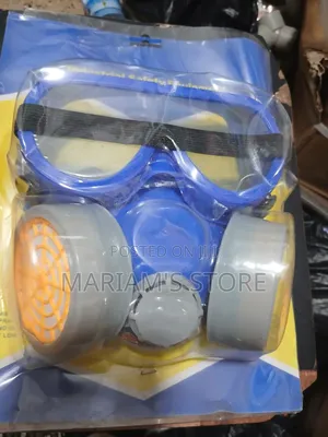 Industrial Safety Kit with Blue Half-Face Respirator & Goggles