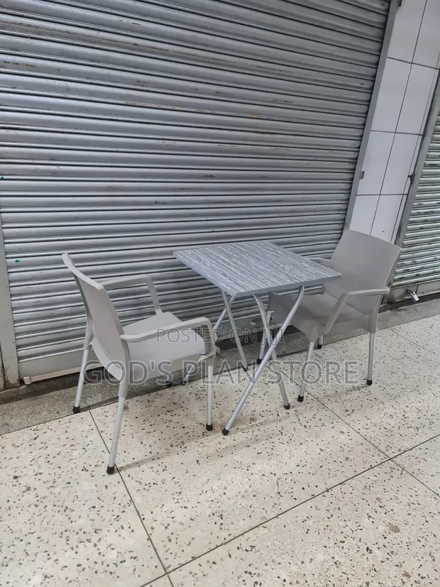 2 Seater Wooden Dining Table and Chairs Set - 1