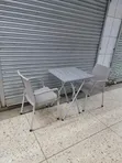 2 Seater Wooden Dining Table and Chairs Set - 1